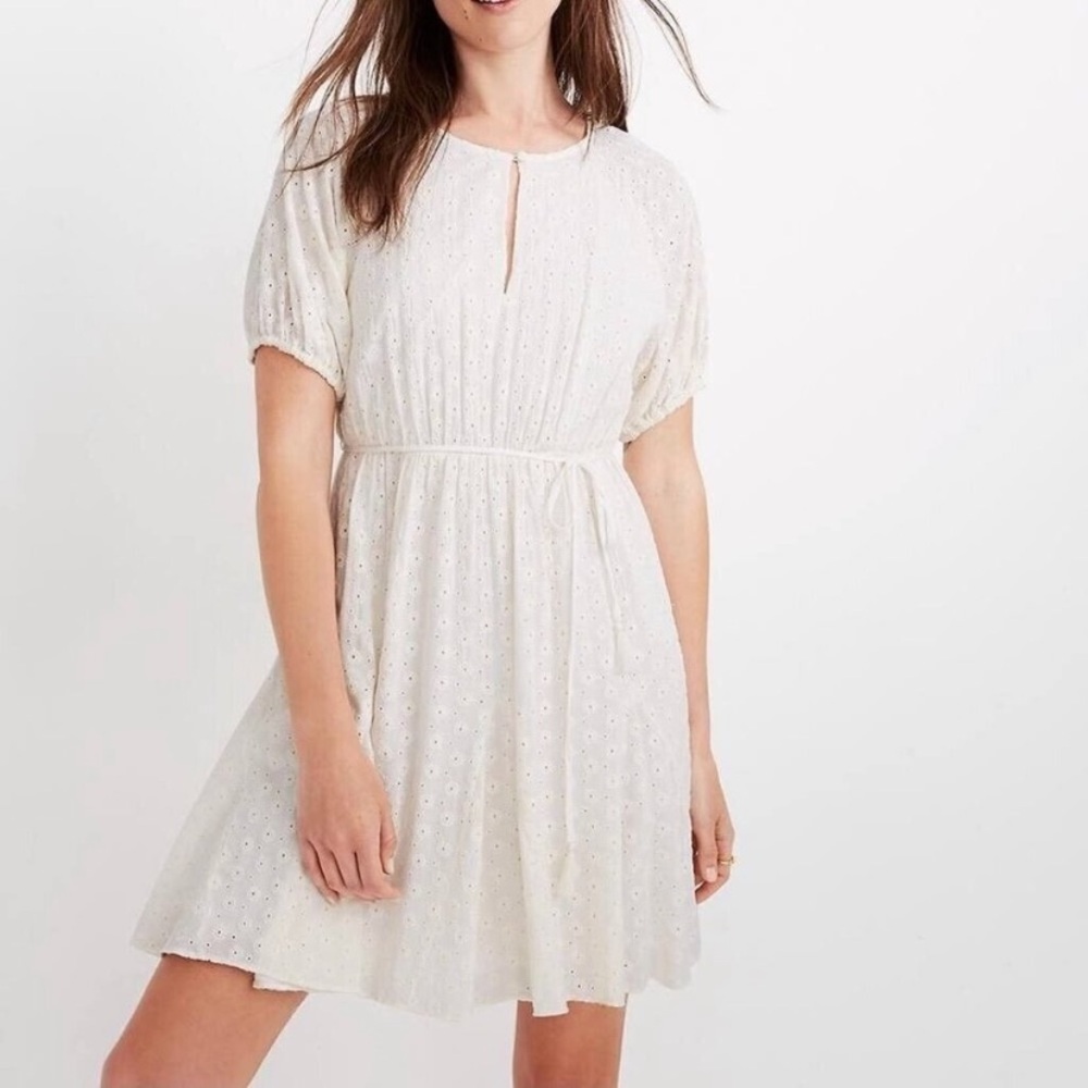 Madewell White Eyelet Dress